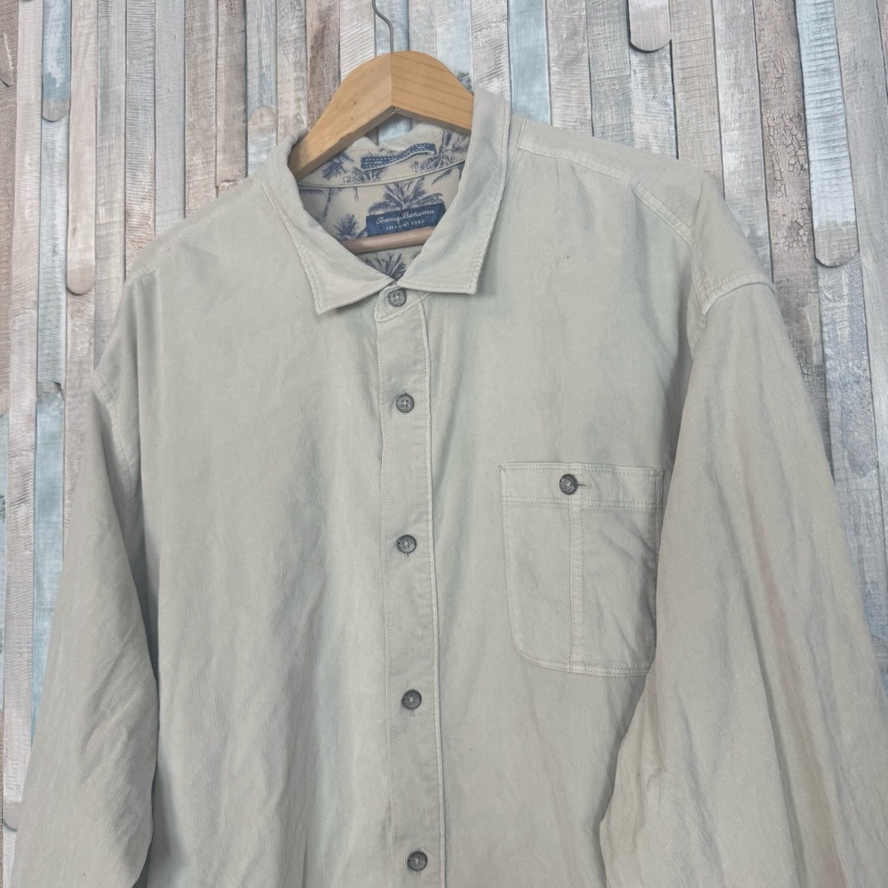 Tommy Bahama 4XLB Coastline Cord Stretch Long Sleeve Sun Fade Button Down Shirt